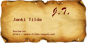 Janki Tilda névjegykártya